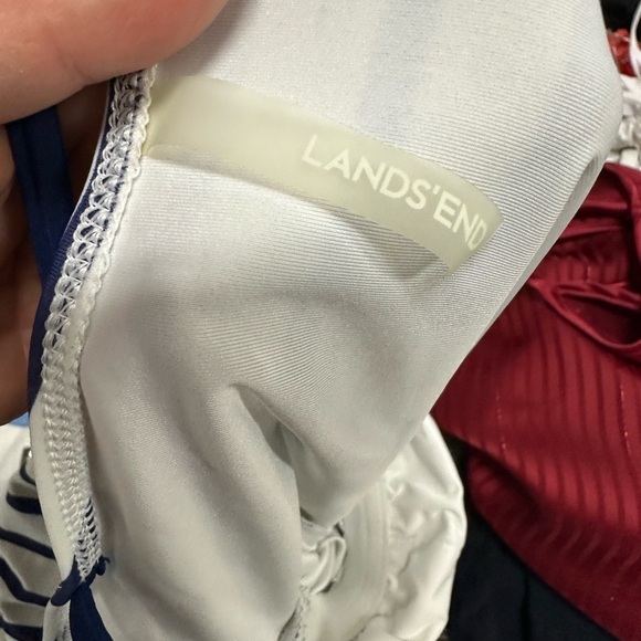 Lands’End Striped One Piece Swimsuit - Picture 3 of 6